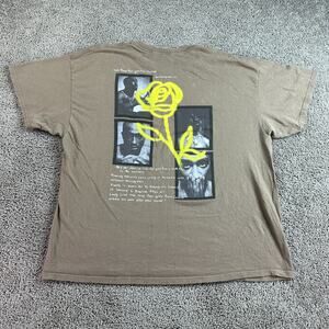 Tupac Shirt Mens 2XL Beige The Flower That Grew From Concrete Hip Hop